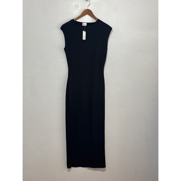 LiviOlivia Rae NWT Timeless Classy Little Black Dress Midi Bodycon L Minimalist - Picture 1 of 11